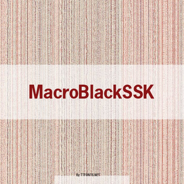 MacroBlackSSK example
